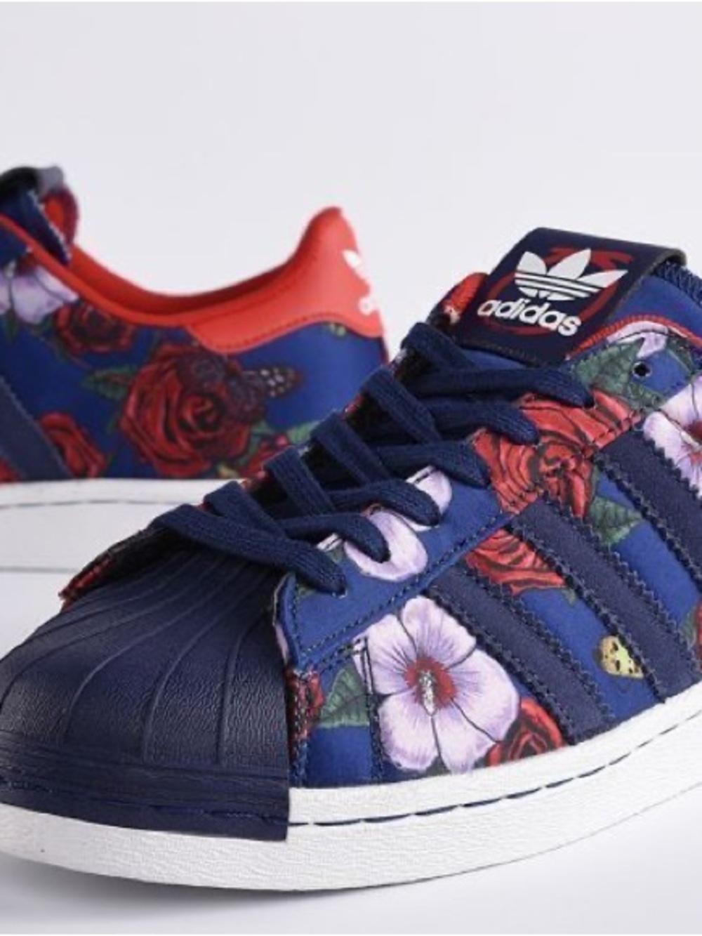 NWOT adidas Originals x Rita Ora Superstar 80s "Red Roses” Size 8